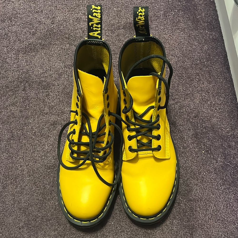 Yellow Doc Martens (basically brand new)